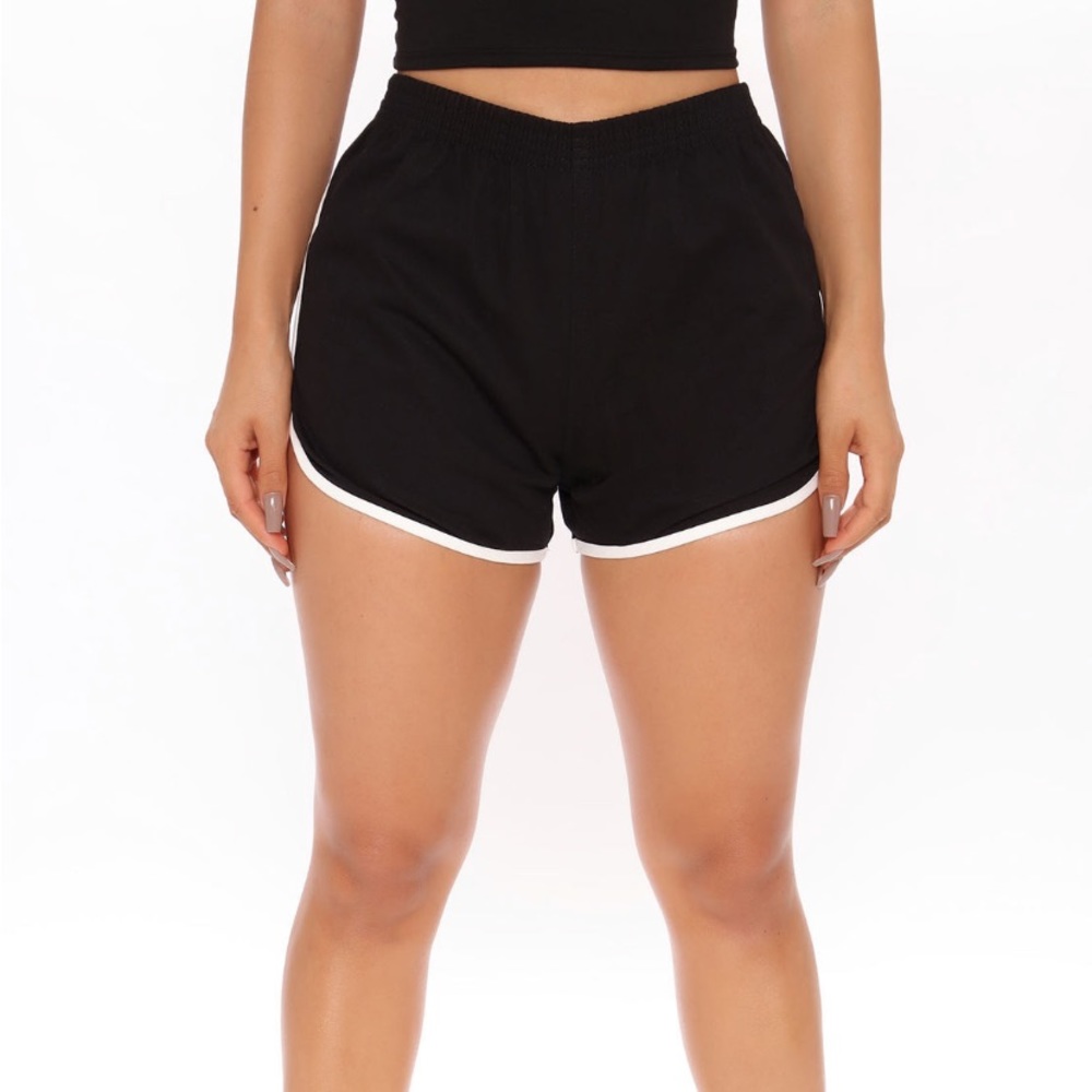 Fashion Nova Running Back To You Shorts- Yellow
